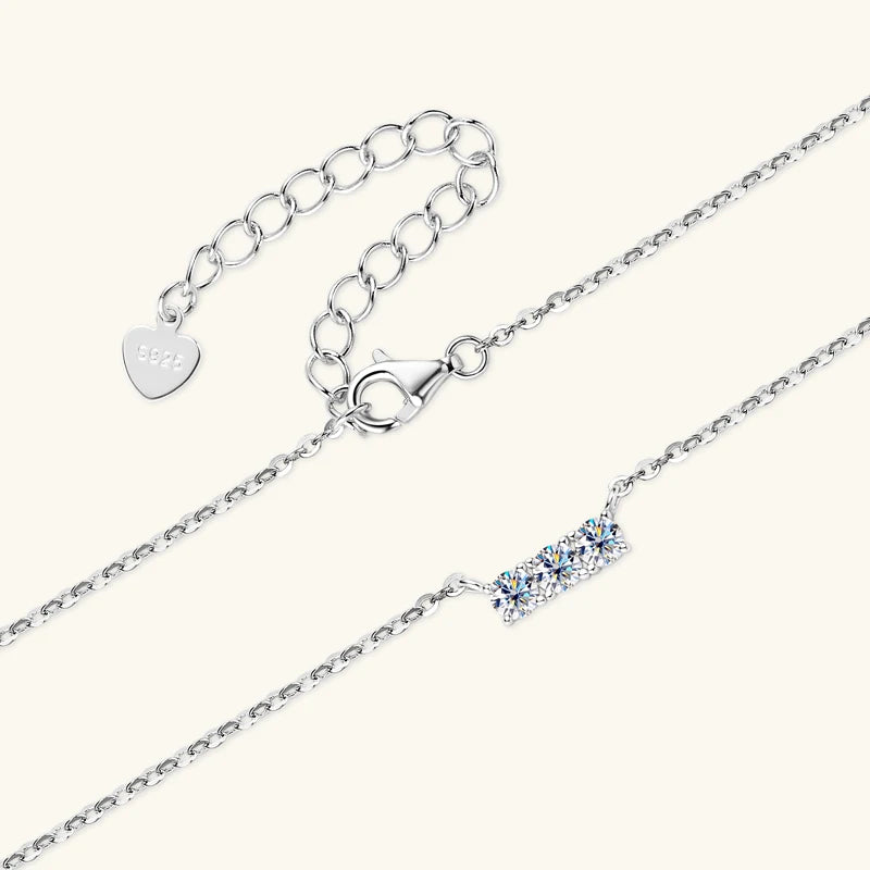 OXTAO GRA Certified 3mm Moissanite Pendant Necklace Women 925 Sterling Silver Sparkling Lab Diamond Moissanite Jewelry Gift