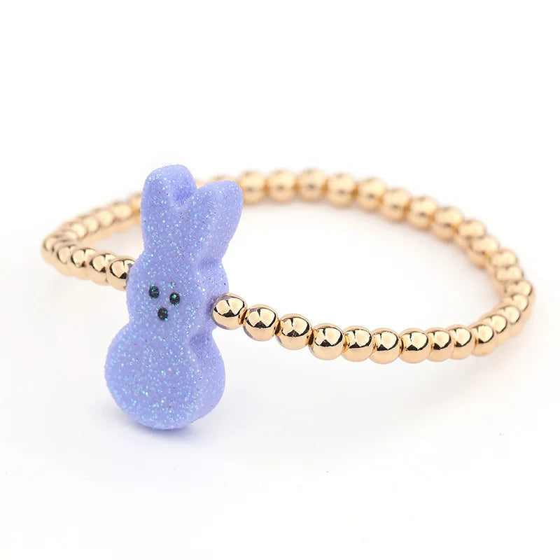Peep Bunny Beaded Bracelet Easter Bracelet - Bunny BRA100066
