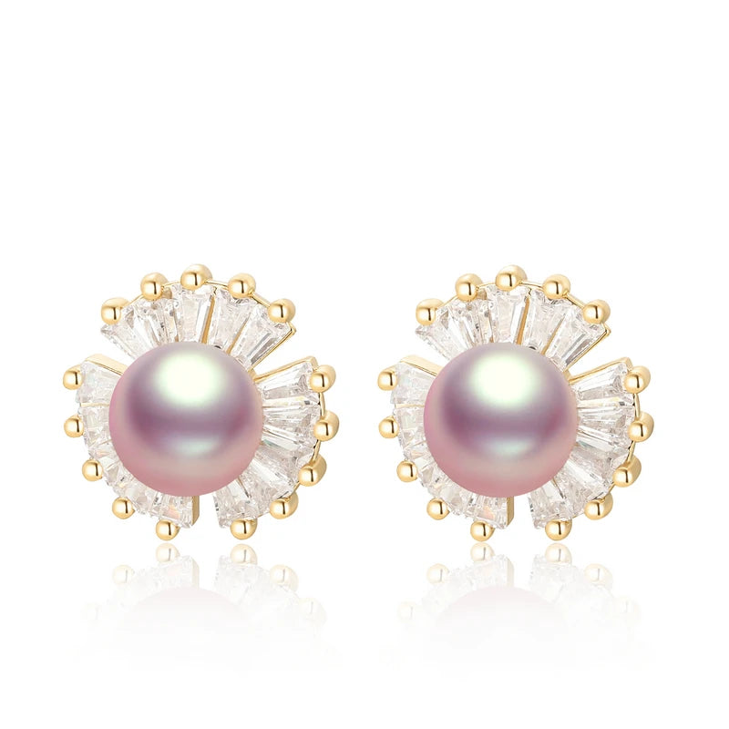 OXTAO 1Pair Fashion  Women Stud Earrings Crystal Ear Climbers / Crawlers Clear Rhinestone Earring For Women Party Jewelry Gift