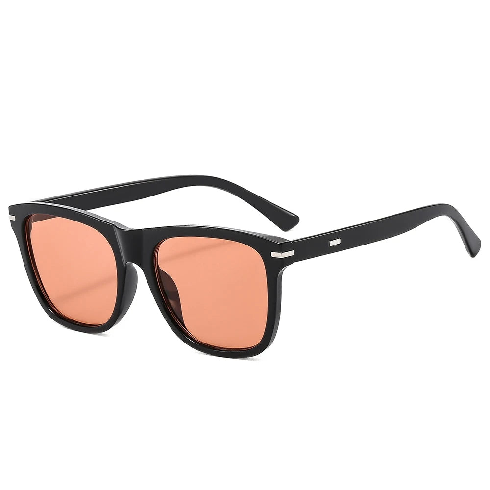 Sonnenbrillen für Herren und Damen, quadratisch, mit Nieten, Vintage-Mode, Goggle, Sonnenbrille, Rahmen, UV400, männliche Brillen, Gafas de Sol Hombre
