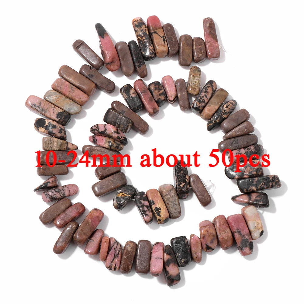 Wholesale Natural Pink Black Rhodonite Stone Beads Round Oval Rondelle Loose Spacer Gem Bead For Jewelry Making DIY Accessories