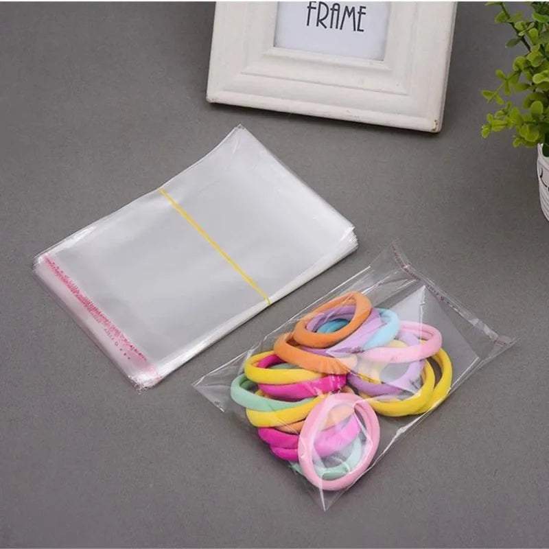 Sachets en plastique OPP transparents et auto-adhésifs, 60 tailles, pour emballage de bijoux, cadeaux, biscuits, bonbons, sachets en cellophane