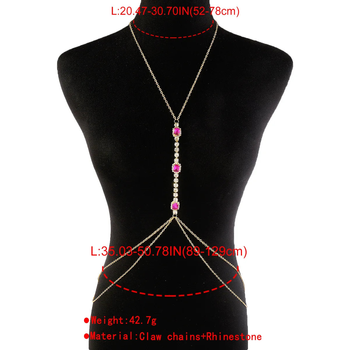 Sexy Fashion Chest Chain Simple Neck Bikini Nightclub Double-layer Body Chain Women's Beach Waist Chain
