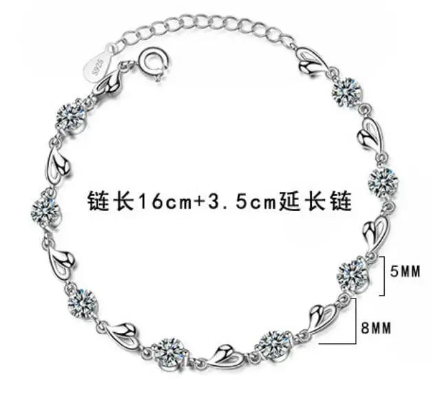 D VVS1 All Moissanite Heart Bracelet Necklace 925 Sterling Silver Prom Party Fine Jewelry with GRA Bracelets for Women