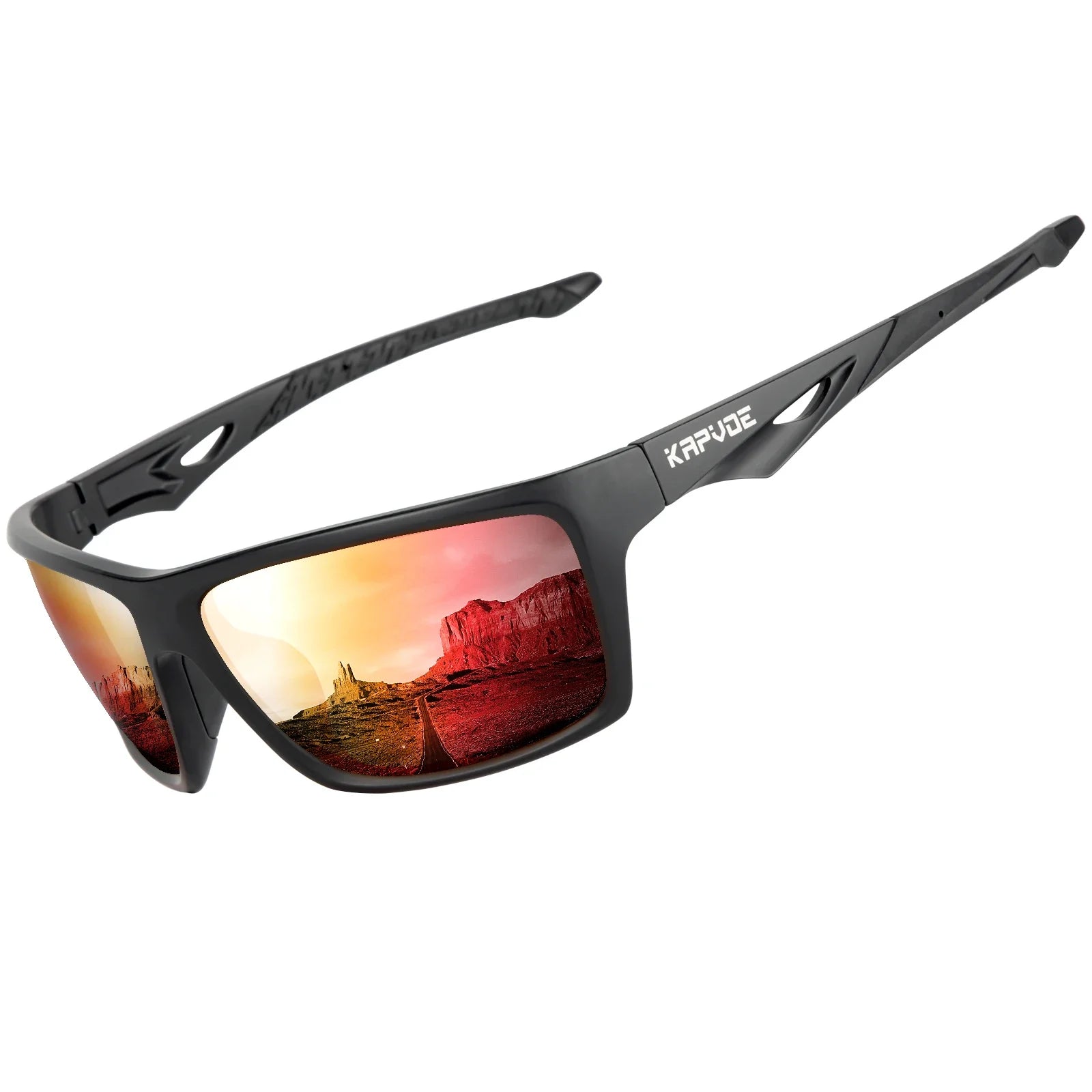 Kapvoe Polarisierte Wanderbrille für Herren, UV400-Gläser, PC-Gläser, HD-Gläser, Outdoor-Sonnenbrille 2025