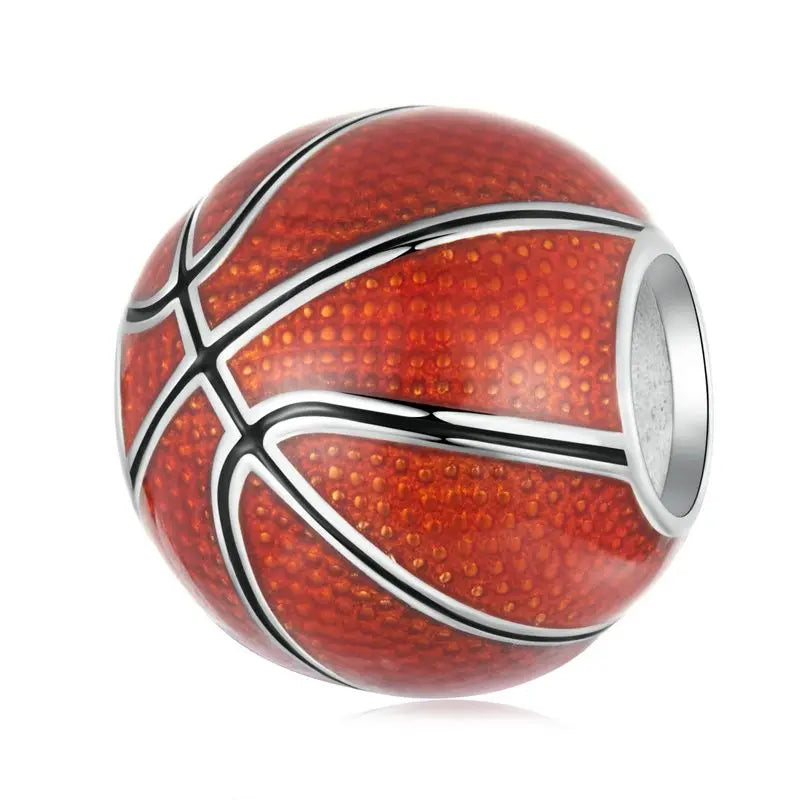 WOSTU 925 Silver Sports Series Charm Pendants Golf Badminton Rugby Basketball Volleyball Beads DIY Gift For Sport Player Family