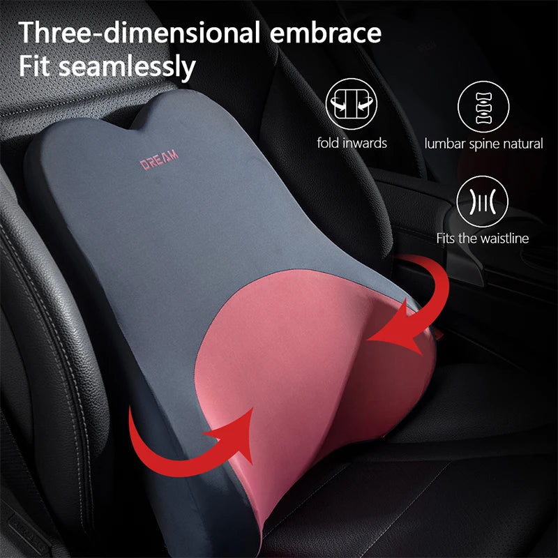 Car Lumbar Support Headrest Neck Pillow Support Universal Soft Neck Pillows Cushion Car Memory Foam Lumbar Pillow Back Support - Madeinsea©