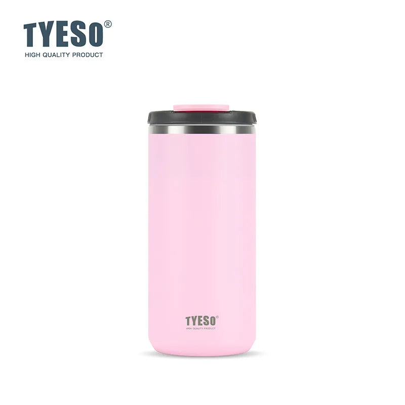 Tyeso Water Bottle 600/750ML Stainless Steel Tumbler Travel Mug Vacuum Leak-Proof Direct Drink Portable Office/Car/Coffee Cup