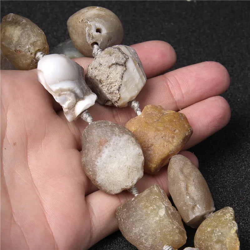 Rough Rose Quartzs Amethysts Raw Bead Freeform Irregular Lapis Lazuli Amazonite Mineral Beads For Jewelry Craft Handmade 20-30mm