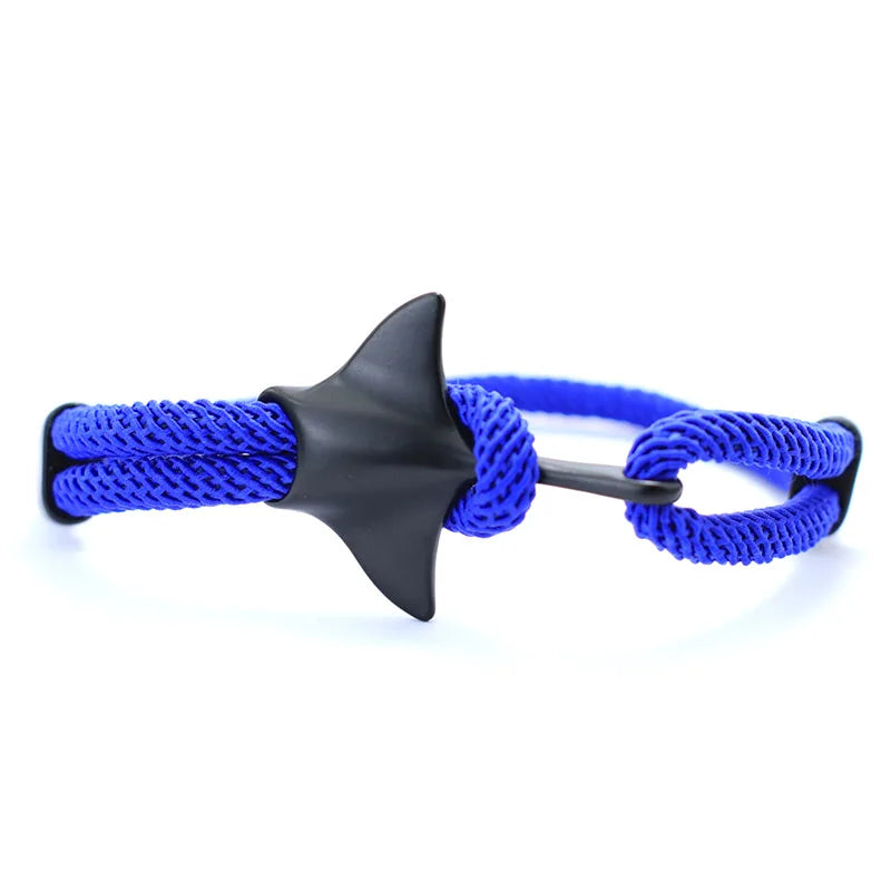 Men Devilfish Bracelet Adjustable Marine Animal Hand Rope Beach Surf Long Rope Manta Braclet Wristlet Jewelry Pulseira