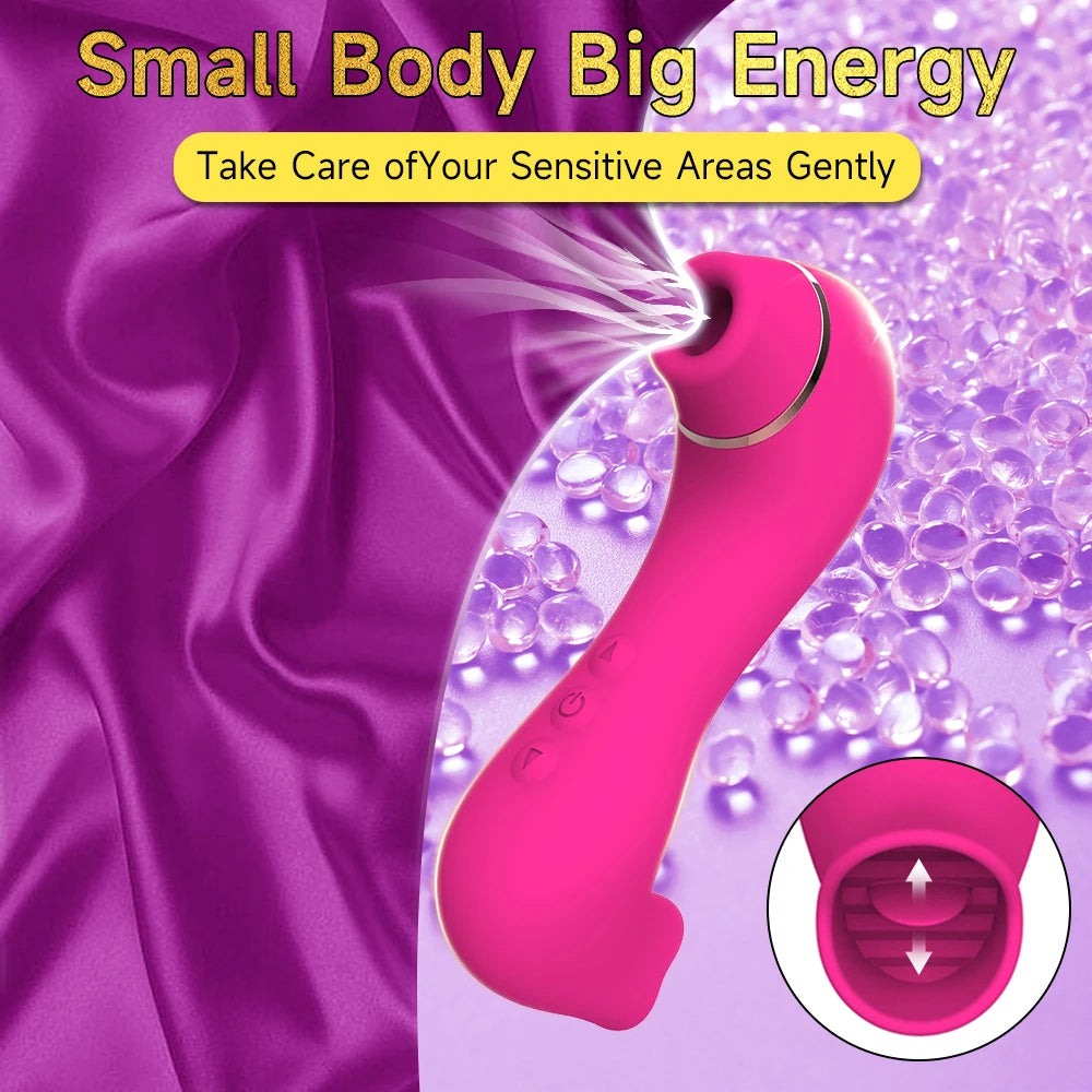 Double Stimulation Clitoral Sucking Vibrator  Clit Tongue G spot Massager Oral Nipple Vaginal Sex Toys for Women & Couples