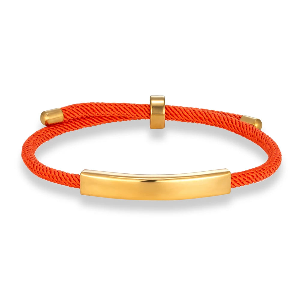 MKENDN Punk SOS Custom logo Name Engrave Text Rope Bracelet customize Stainless Steel Bracelets For Women Men ID Bracelet - Madeinsea©