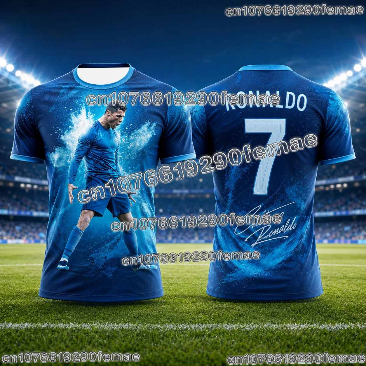 2026 Special Edition Ronaldo No.7 Soccer Jersey Fashion Oversize Football Shirt Breathable Kids Adult Training Uniform Fan Tee