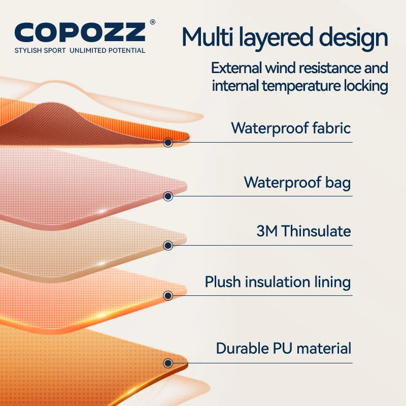 COPOZZ Nouvelle mise à niveau épaissir les gants de ski hiver hommes femmes 3M Thinsulate gants de snowboard thermiques mitaines chaudes imperméables gants de ski