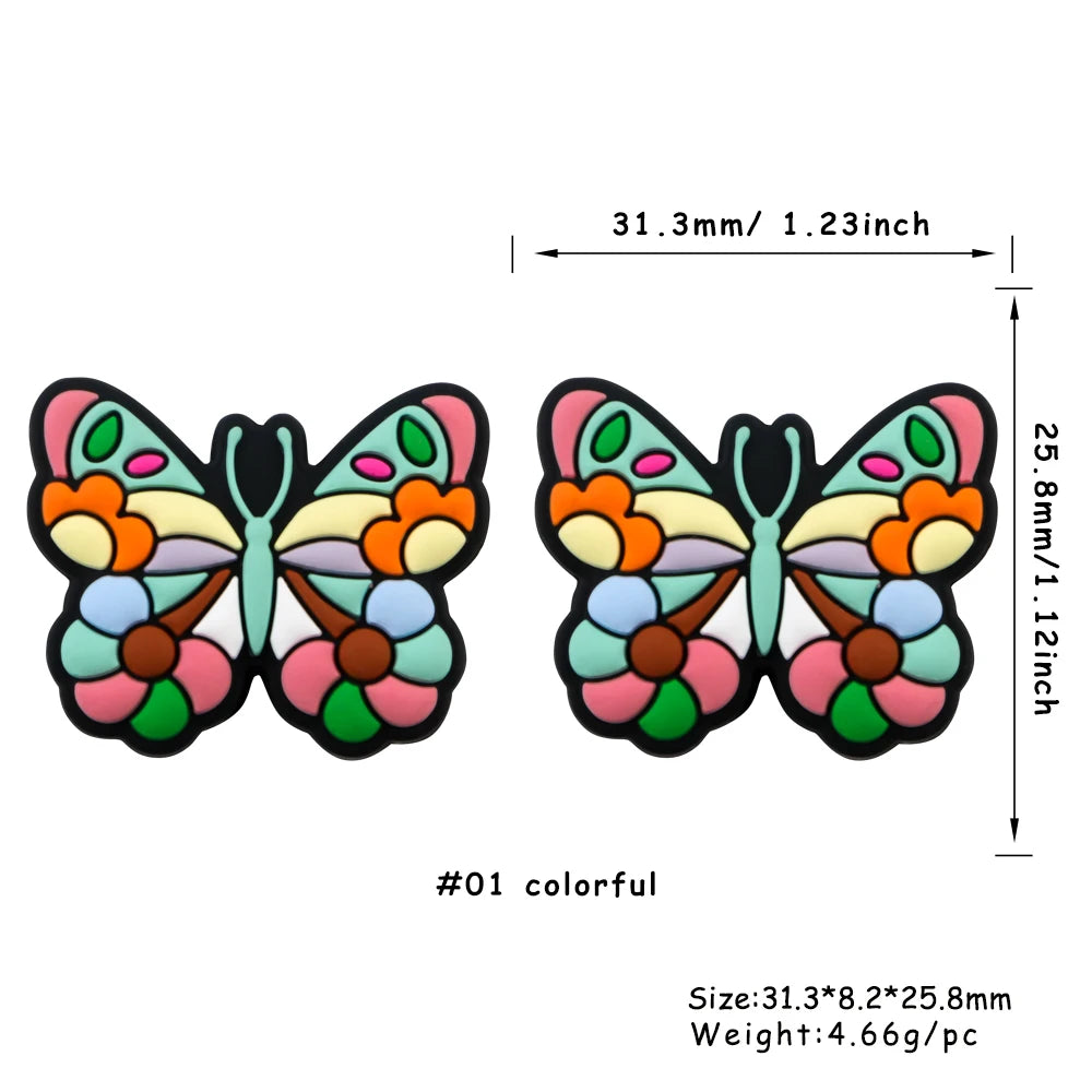 Lot de 5 ou 10 perles en silicone stéréoscopiques en forme de pingouin et de singe pour la fabrication de porte-clés et de bracelets faits à la main