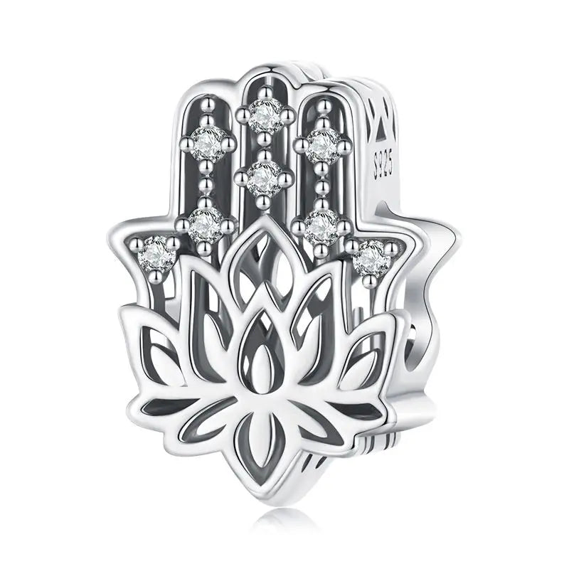 WOSTU 925 Sterling Silver Vinatge Dragon Charm Snake Bead Demon Eye Pendant Fit Original Bracelet Necklace For Women DIY Jewelry