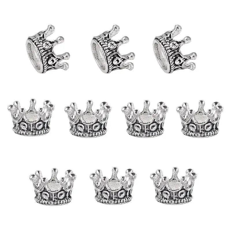 10pcs/20pcs Crown Charm Beads Connectors Charms End Beads Cap For DIY Jewelry Making Findings
