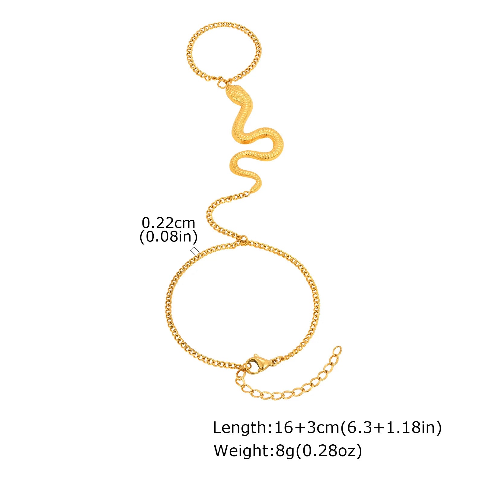 Bracelet Vnox en forme de serpent pour femme, ensemble bracelet et boucles d'oreilles tendance en acier inoxydable, bijou à breloques style gothique exagéré