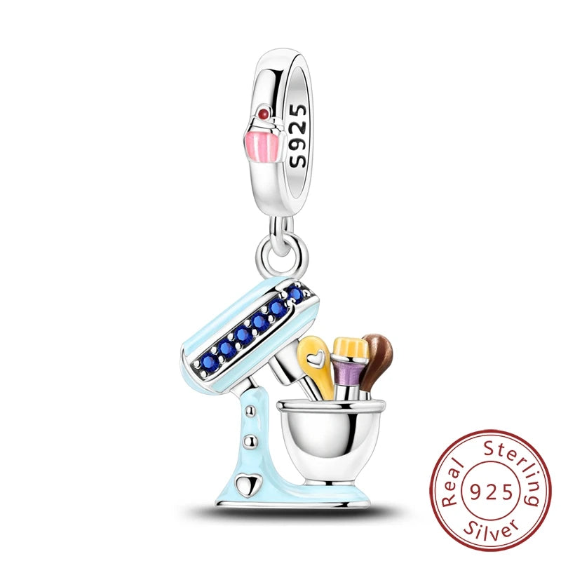 Original Charms Beads 925 Sterling Silver Cherry Strawberry Avocado Watermelon Fruits Charms Pendants For Woman Jewelry Making