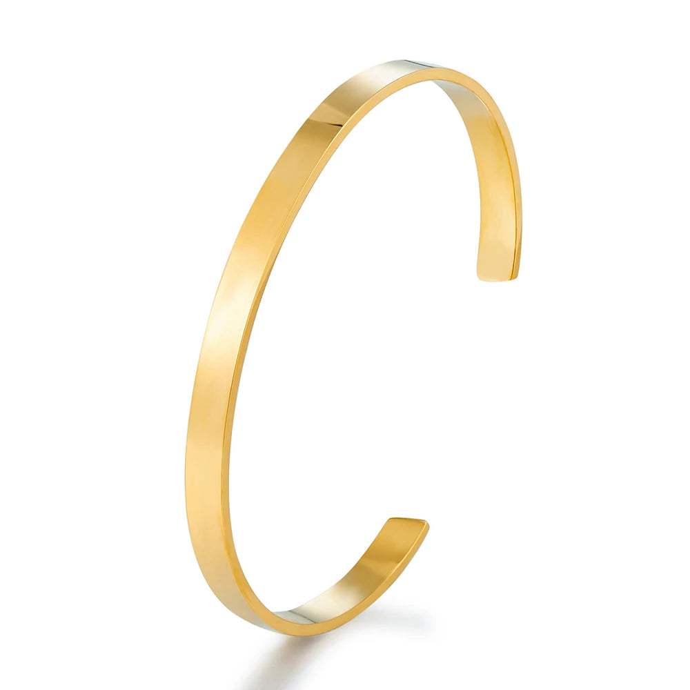 MKENDN Klassisches, leichtes Luxus-Armband aus Edelstahl – minimalistisches Unisex-Armband – Schmuckgeschenk für Paare