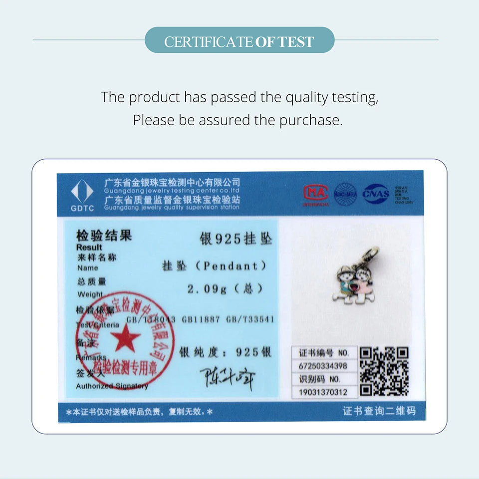 BAMOER 925 Sterling Silver Family Boy&Girl Charm Pendant fit Original Bracelet DIY Jewelry Accessories bamoer Beads