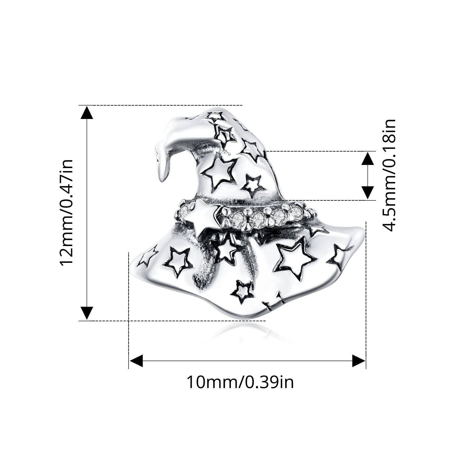 WOSTU 925 Sterling Silver Halloween Charm Skull/Pumpkin/Magic/Ghost Pendant Original Fit for Women  Bracelet DIY Fine Jewelry