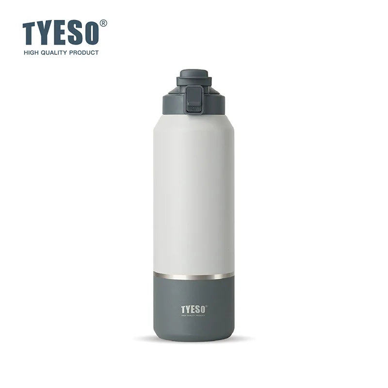 Tyeso Large Capacity Stainless Steel Insulated Water Bottle 24H Hot/Cold Retention Travel Mug with Handle Outdoor Sports Thermos