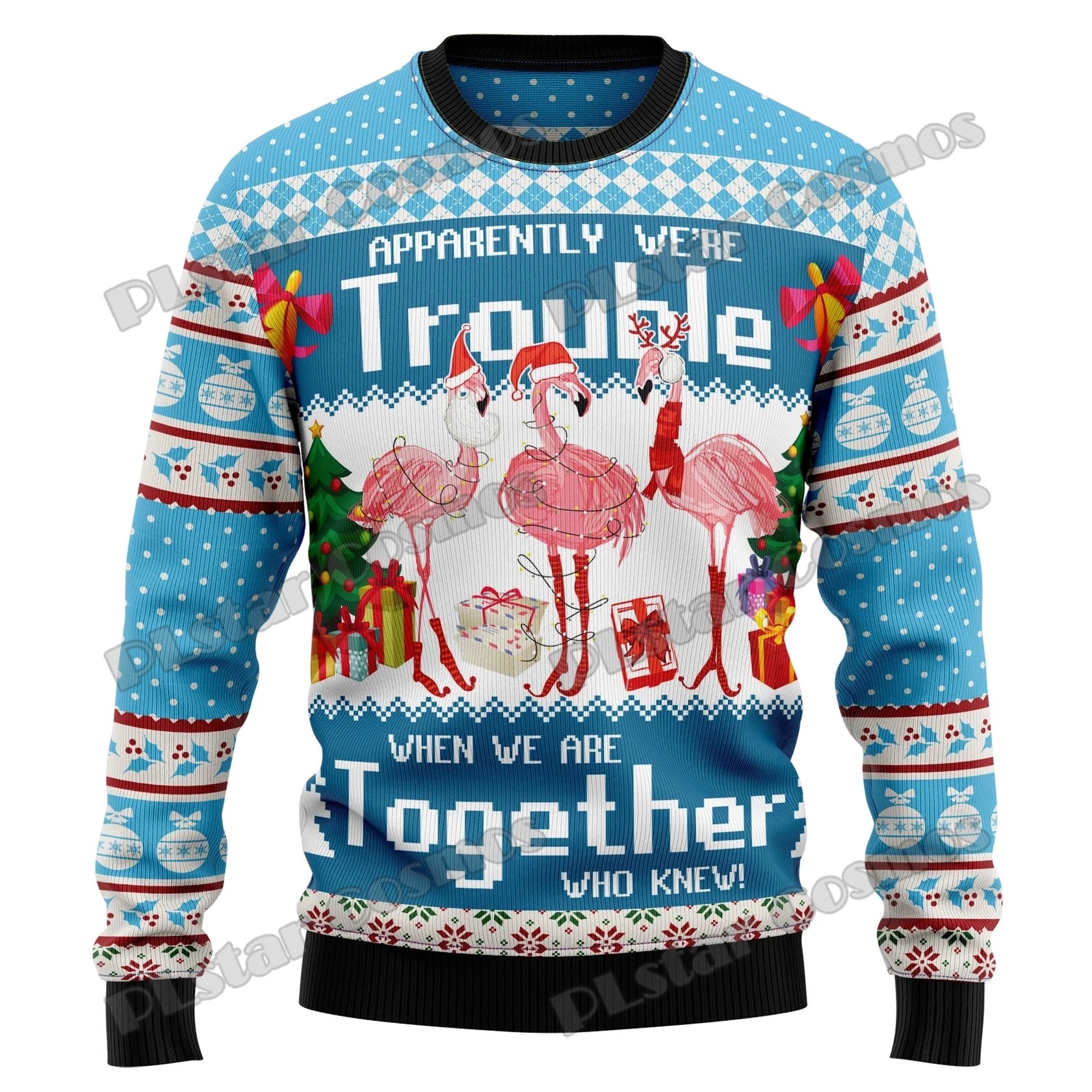 Funny Horse Christmas Graphic 3D Printed Fashion Men's Ugly Christmas Sweater Winter Unisex Casual Knit Pullover Sweater MYY15