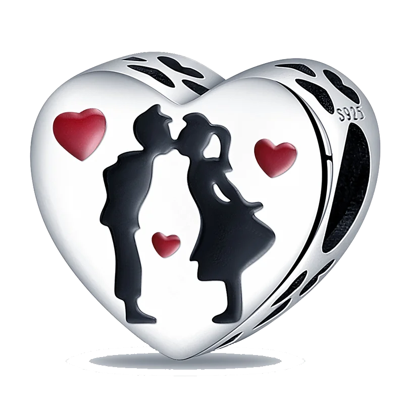 925 Sterling Silver Boy Girl Couple Lovers Beads Marriage Charms Dangle Fit Original  Bracelet Charms Jewelry Women DIY