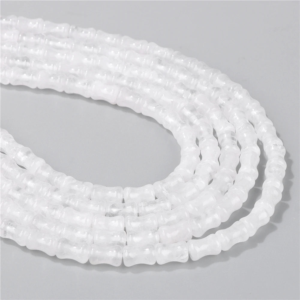 6X10mm Natural Stone Bead Bamboo Shape Aventurine Jaspers Sodalite Loose Spacer Beads For Jewelry Making Handmade DIY Accessorie