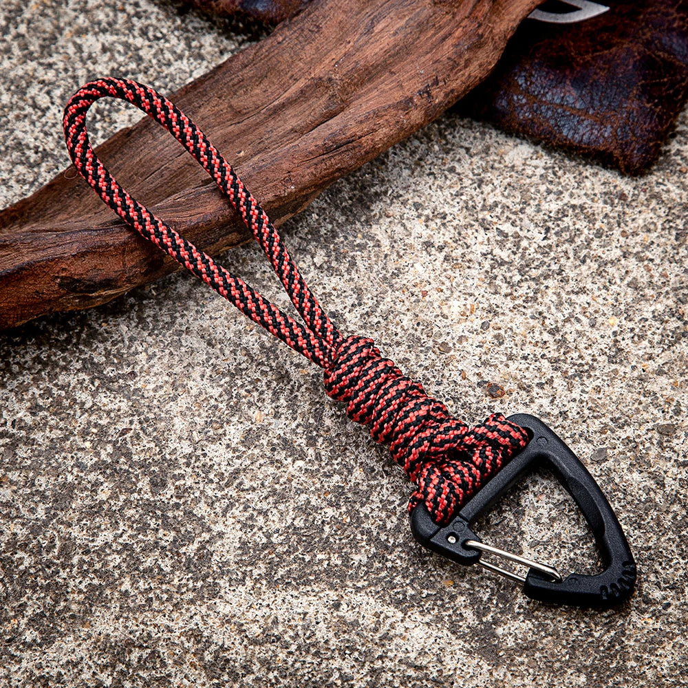 MKENDN Triangle Buckle Paracord Lanyard Keychain Tactical Backpack Accessories Safety Hand Wrist Strap Fall Protection