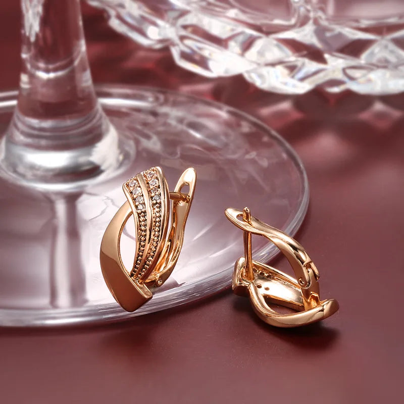 Original 14K Gold Jewelry Earring Women Fine Aros Mujer Oreja Earrings for Women Orecchini 14 K Yellow Gold Bizuteria Jewelry