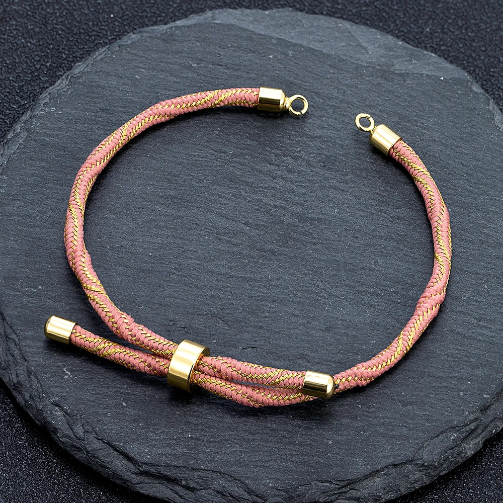 MKENDN Half Finished Adjustable Cord Bracelet DIY Bracelet Silk Cord Accessories  Bracelet Findings Craft