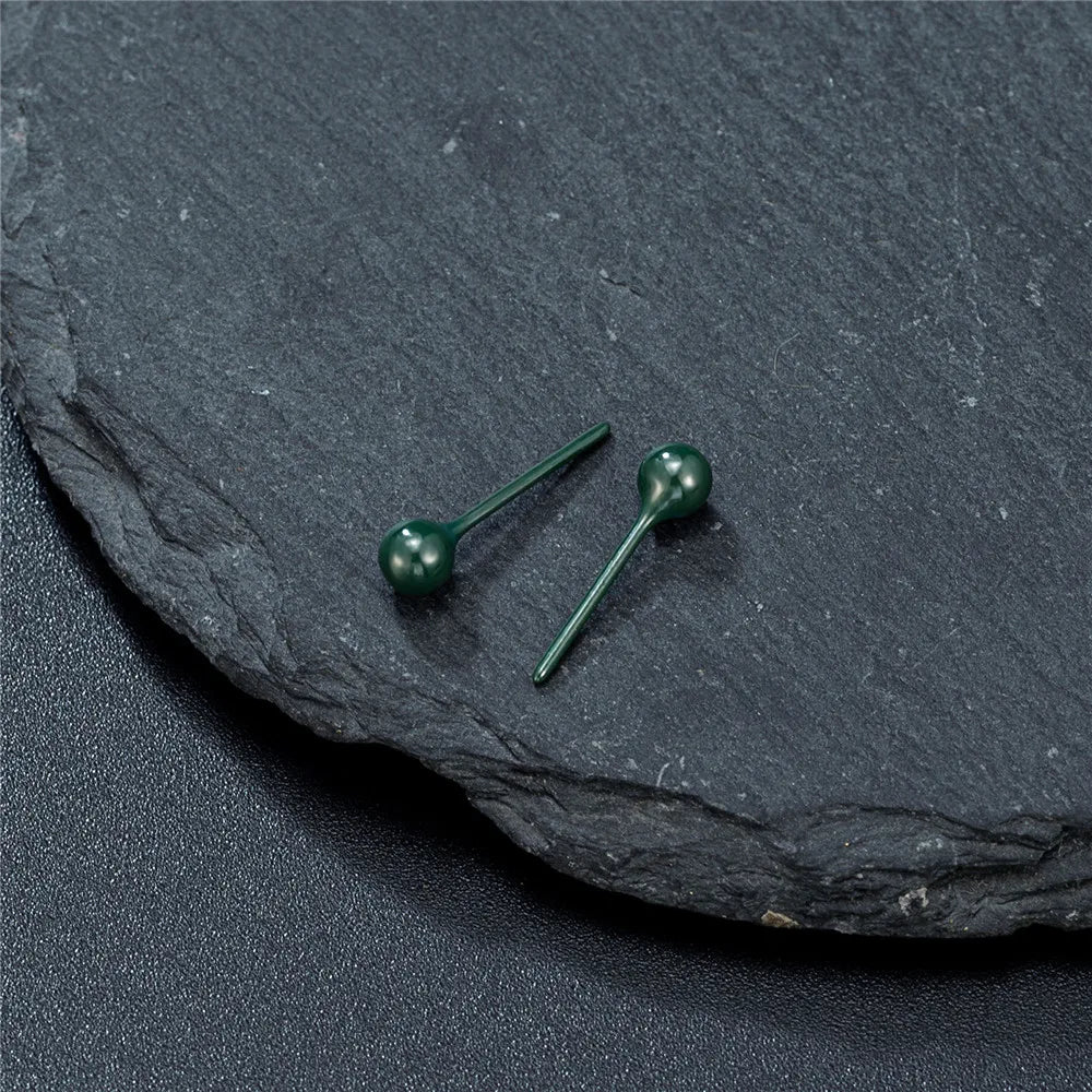 MKENDN 4MM Hypoallergenic Bioceramic Earrings for Healing Piercings Medical Grade Studs Ear Posts Anti-Allergy Ear Jewelry