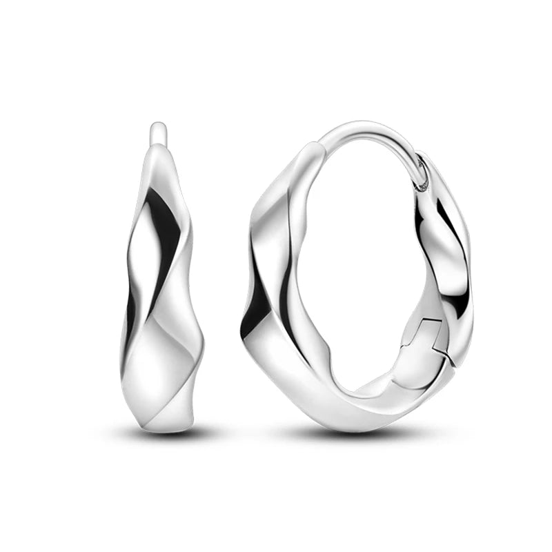 Original Cute 925 Silver Sparkling Colorful Zircon Pink Heart Shape Star Moon Earrings For Women Wedding Engagement Jewelry Gift