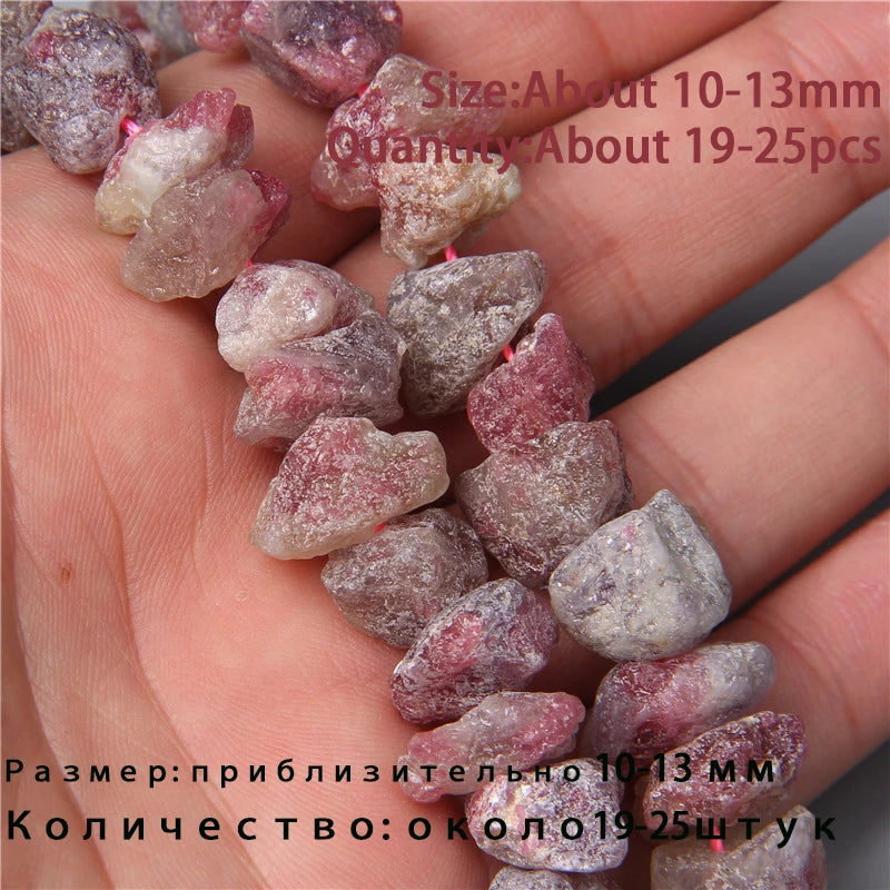 7.5" Natural Irregular Rough Stone Beads Raw Rock Lapis Quartzs Nuggets For Jewelry Making DIY Earrings Bracelet Supply 7-30mm