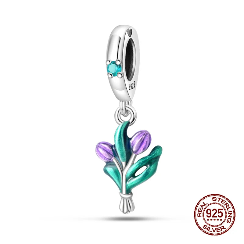 100% 925 Sterling Silver Dragonfly Butterfly Luminous Insect Charms Beads Fit 3mm 925 Original Bracelets DIY Party Jewelry