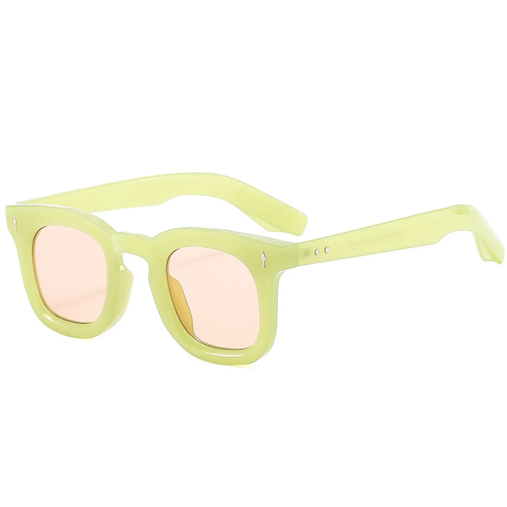 2025 neue Luxus Marke Design Mode Kleine Runde Sonnenbrille Frauen Retro Nieten Candy Farbe Shades Männer Y2K Punk Sonnenbrille UV400