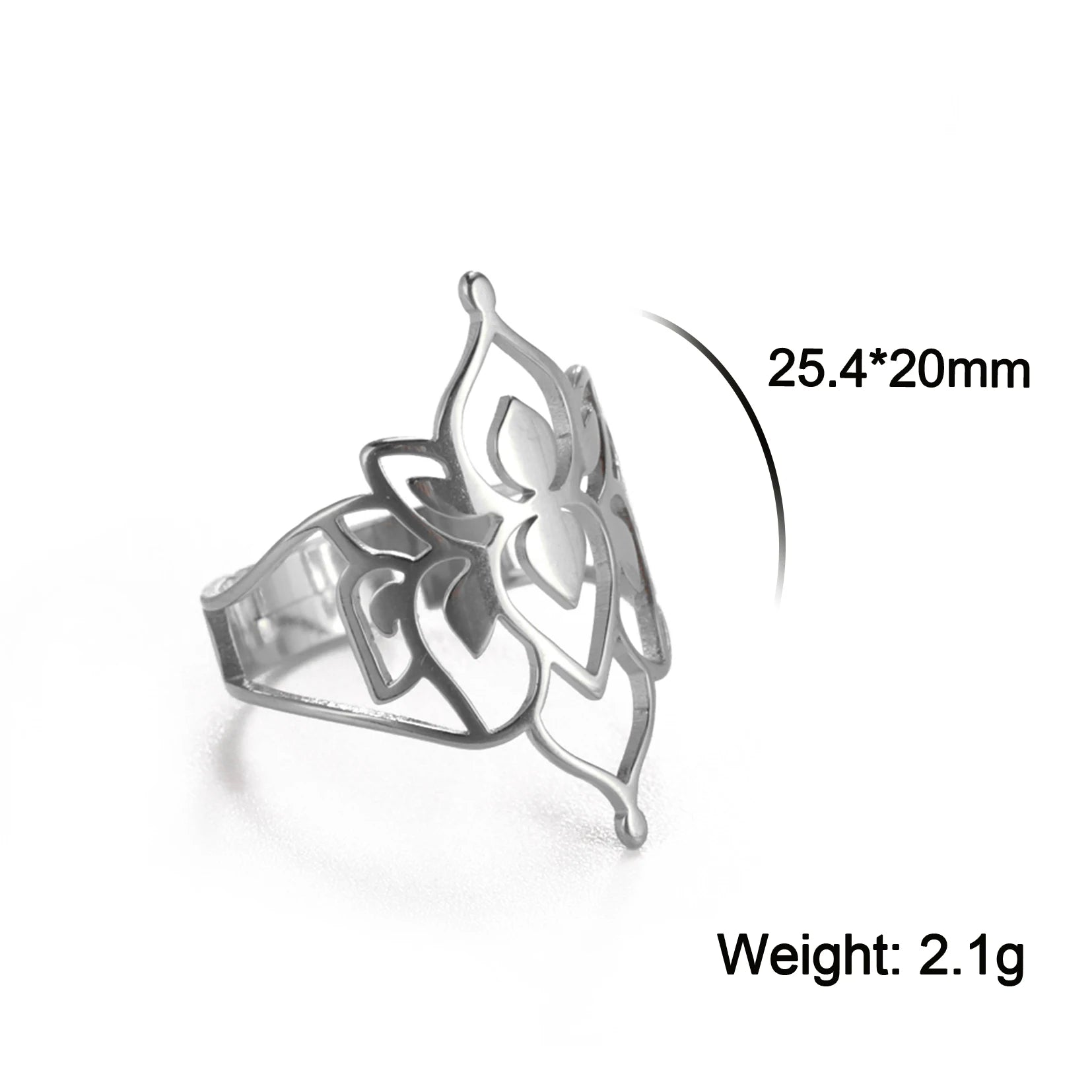 Unift Scared Geometry Flower of Life Ring Adjustable Stainless Steel Ring Men Women Accessories Vintage Filigree Viking Jewelry - Madeinsea©