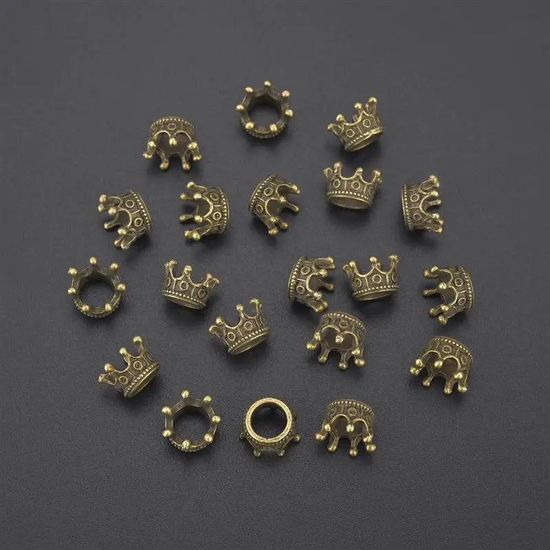 10pcs/20pcs Crown Charm Beads Connectors Charms End Beads Cap For DIY Jewelry Making Findings