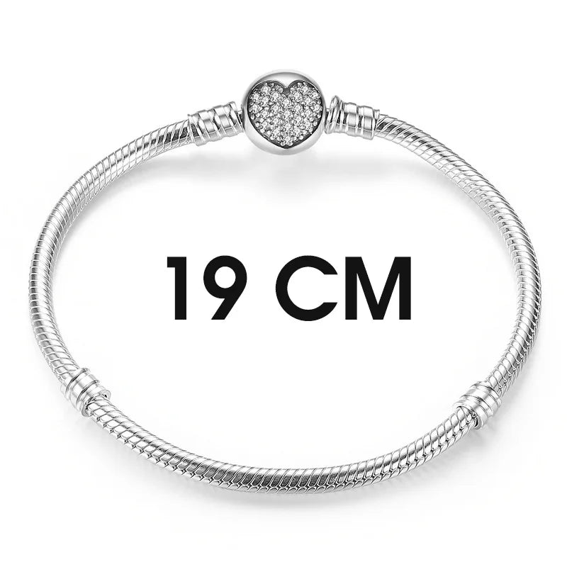 BISAER Bracelet en argent sterling 925 massif, maille serpent, zircon, bracelet et jonc avec breloque œil de démon bleu, tailles 17 à 21