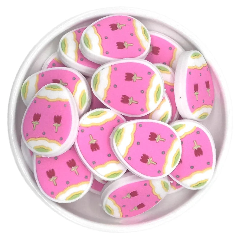 10/20PCS  Easter Series Silicone Focal Beads DIY Necklaces Jewelry Plastic Pen Beads Key Chain Car Decoration Chains Bag Chains