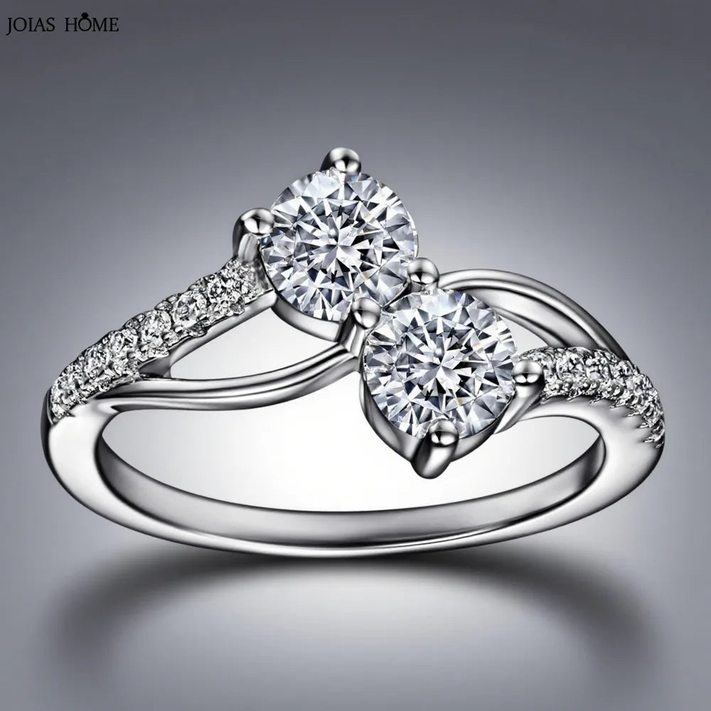 JH Moissanite 925 Silver Ring for Women D Color Shining Moissanite Gemstone Engagement Ring Fine Jewelry Lab Diamond - Madeinsea©