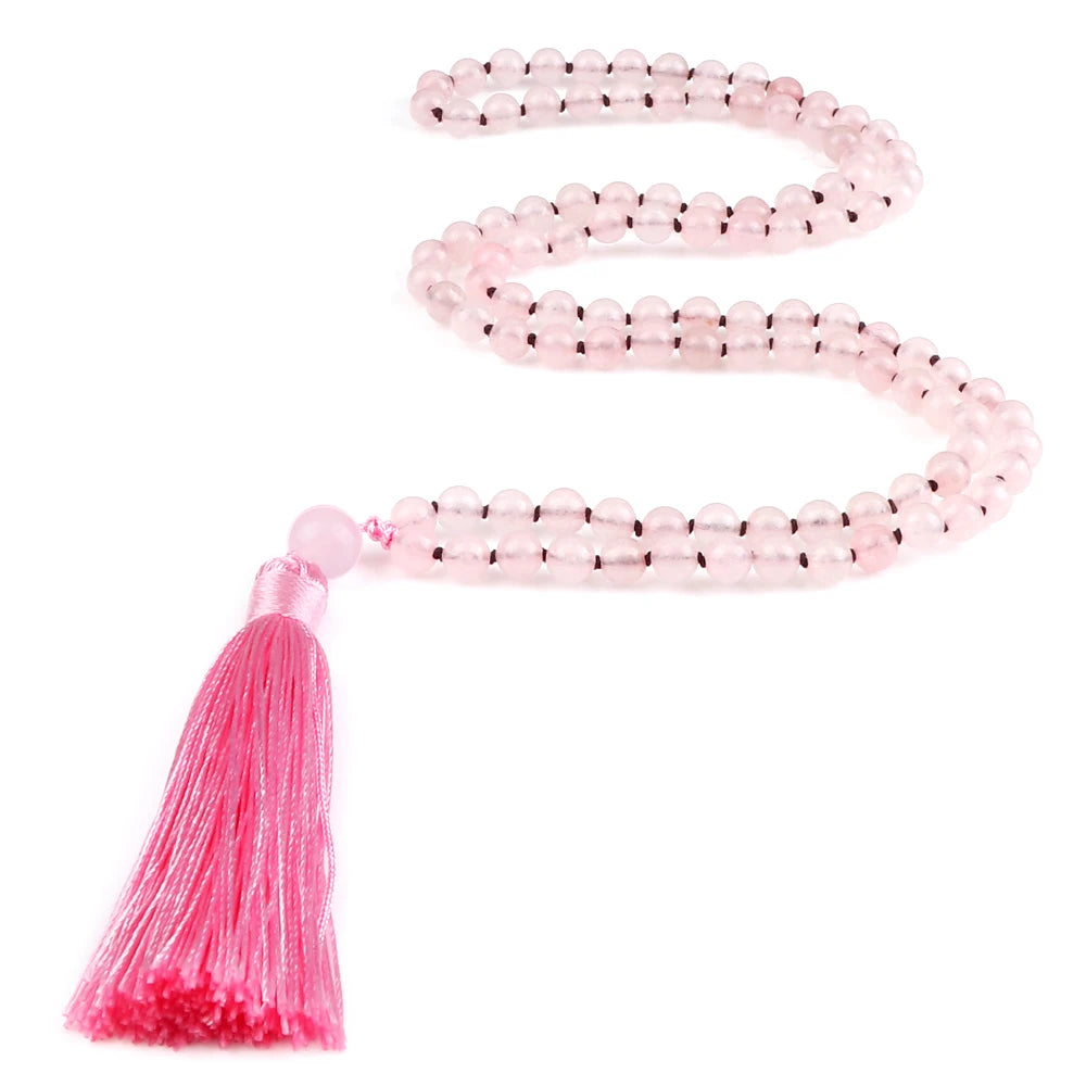 108 Beads Prayer Necklace Natural Green Stripe Onyx Stone Buddhist Buddha Meditation Bead Mala Necklace Women Men Jewelry Gifts