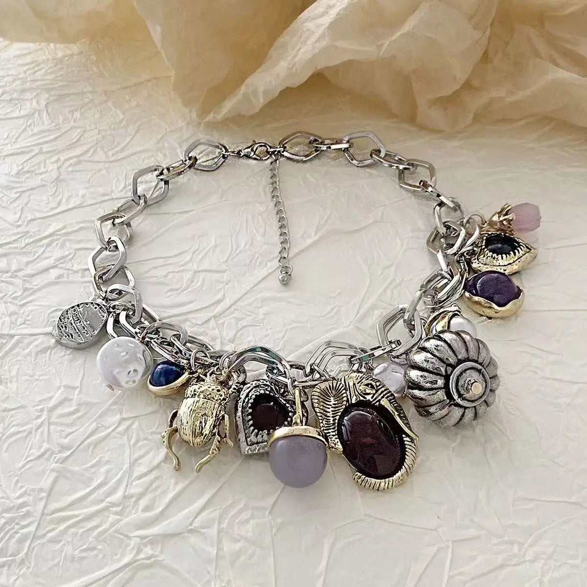 Zvoijio New Personalized Retro Fashion Multiple Pendant Necklace