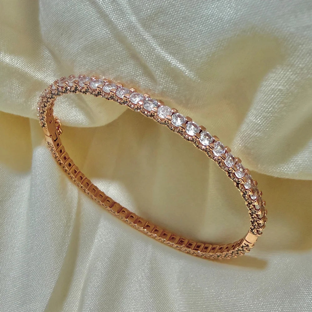Top Quality Fashion Lovely Bangle Pure Sterling 925 Silver Jewelry For Women Design Bangle Cute Diamond Party Gift Jewelry - Madeinsea©