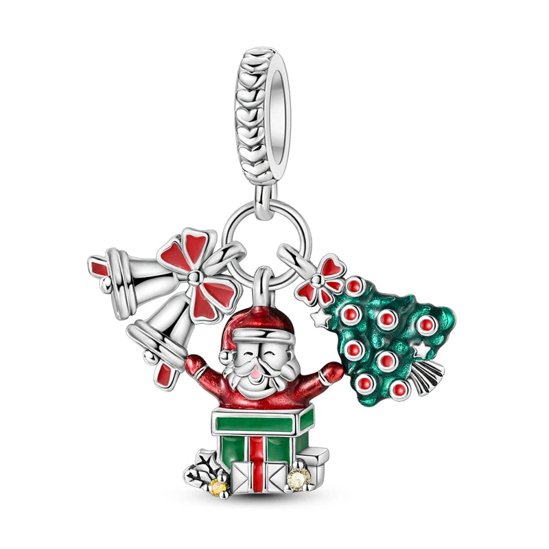 New 925 Sterling Silver Charms Beads Snowman Christmas Halloween Charm Pendent Fit Original Charm Bracelet Women Jewelry Gift - Madeinsea©