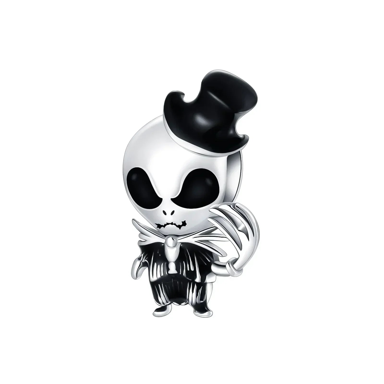 Halloween 925 Sterling Silver Skull Charm Luminous Pumpkin Bat Ghost Coffin Bead Pendant Ring Necklace Bracelet DIY Jewelry Gift