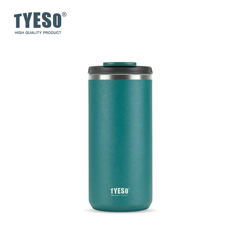 Tyeso Water Bottle 600/750ML Stainless Steel Tumbler Travel Mug Vacuum Leak-Proof Direct Drink Portable Office/Car/Coffee Cup