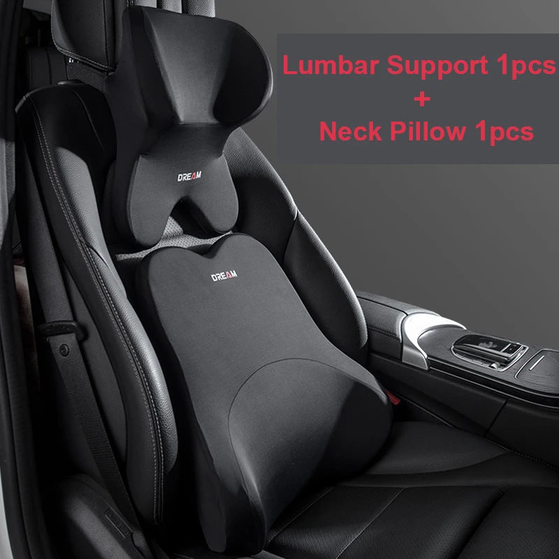 Car Lumbar Support Headrest Neck Pillow Support Universal Soft Neck Pillows Cushion Car Memory Foam Lumbar Pillow Back Support - Madeinsea©